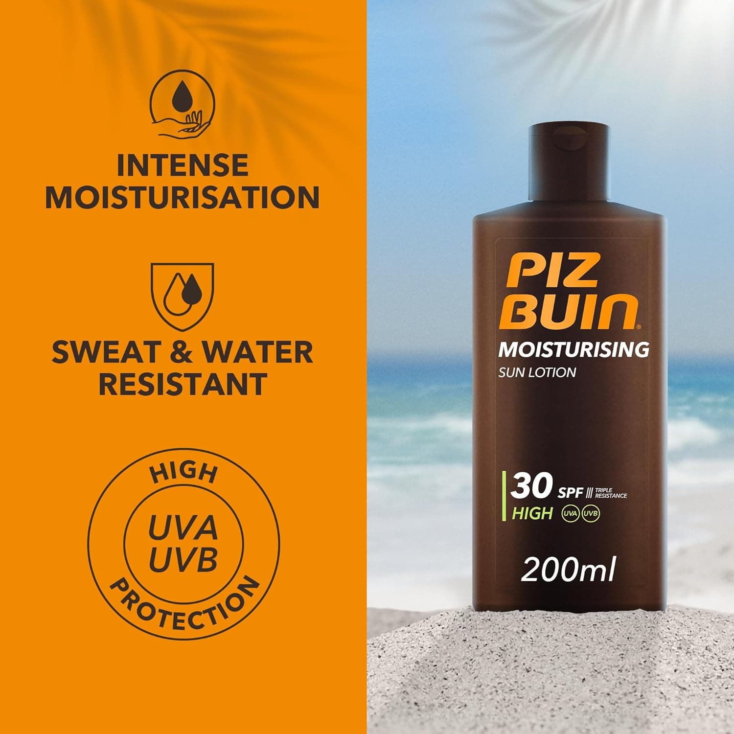 Piz Buin Moisturising Sun Lotion SPF 30 (200ml), Water-Resistant Piz Buin 30 Sunscreen with Advanced UVA/UVB Protection, Skincare with Glycerin and Feverfew PFE Plant Extract : Amazon.co.uk: DIY & Tools