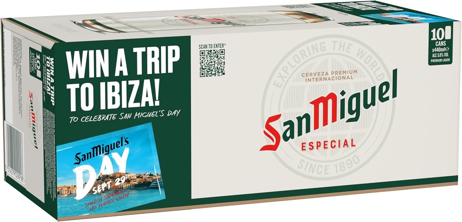 San Miguel Especial Premium Lager Beer, 10 x 440ml cans