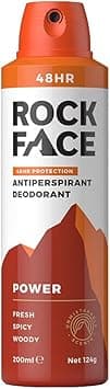 Rock Face Antiperspirant Deodorant for Men - Power Spicy Oriental Scent, 200ml Spray, 48 Hour Protection, Non-Staining : Amazon.co.uk: Beauty