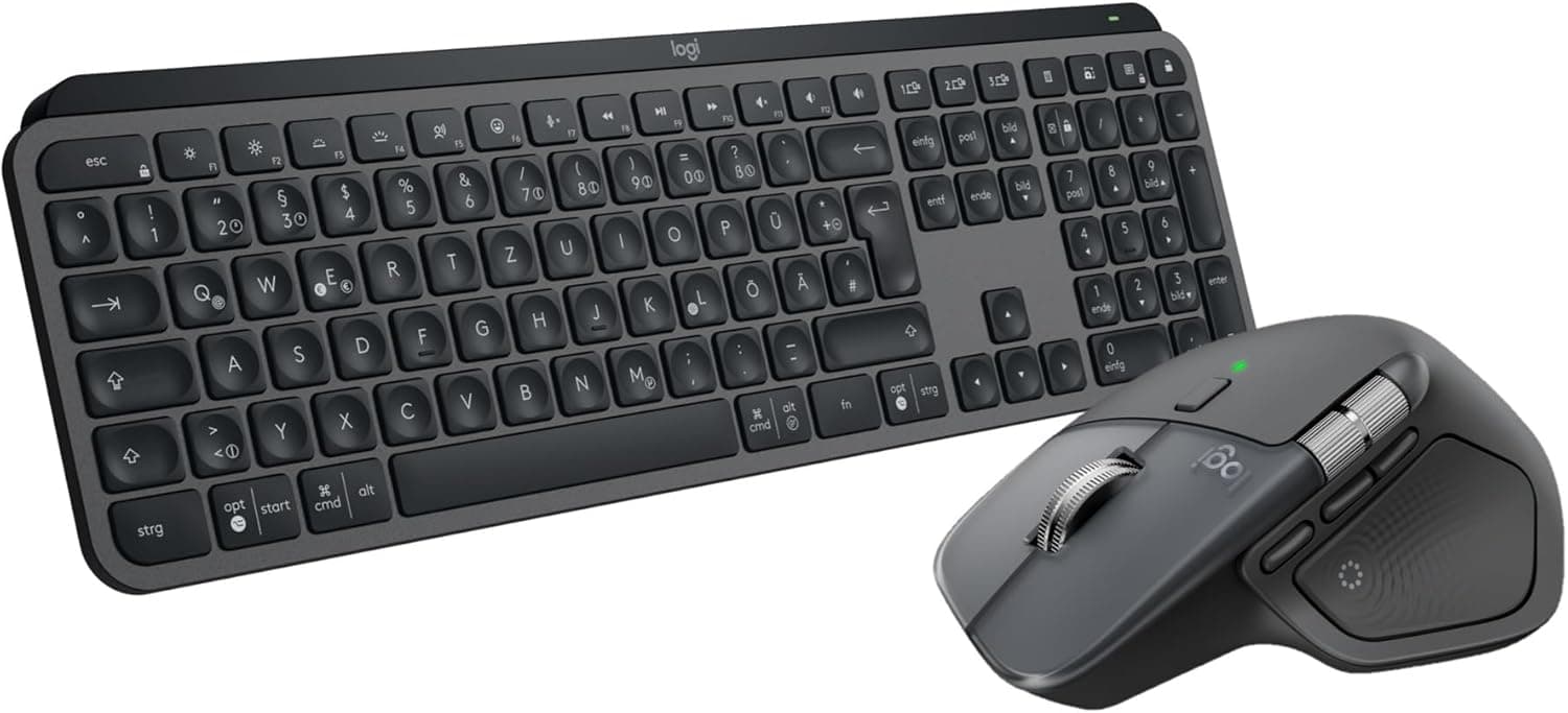 Logitech MX Master 4, Ergonomic Wireless Mouse with Advanced Performance Haptic Feedback, Ultra-Fast Scrolling, Bluetooth, Windows, MacOS + MX Keys S Wireless Keyboard QWERTY UK English - Graphite : Amazon.co.uk: Computers & Accessories