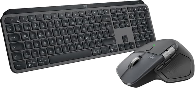 Logitech MX Master 4, Ergonomic Wireless Mouse with Advanced Performance Haptic Feedback, Ultra-Fast Scrolling, Bluetooth, Windows, MacOS + MX Keys S Wireless Keyboard QWERTY UK English - Graphite : Amazon.co.uk: Computers & Accessories