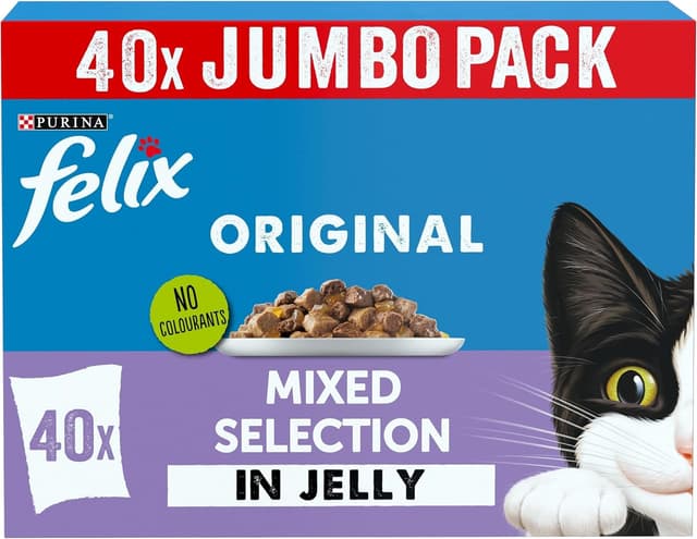FELIX Original Mixed Selection in Jelly Wet Cat Food 40x85g