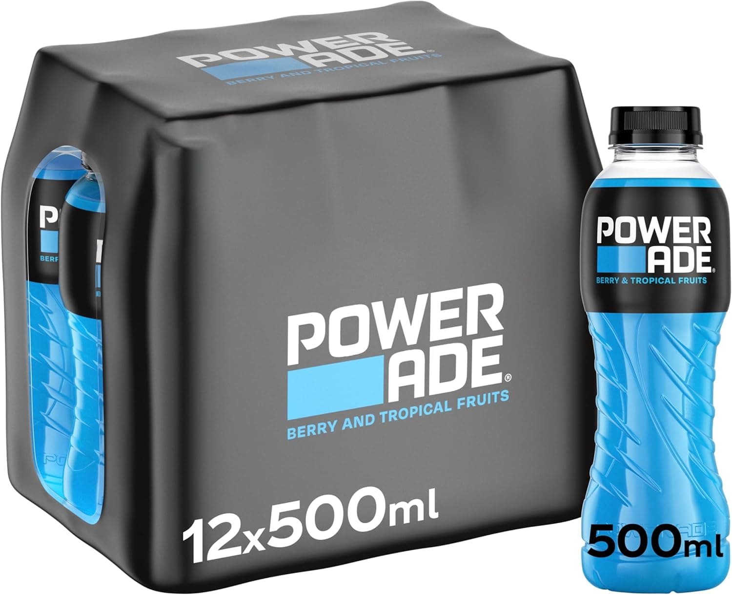Powerade Bottle Berry, Tropical 500 ml (Pack of 12) : Amazon.co.uk: Grocery