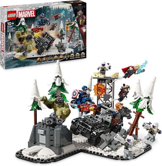 LEGO Marvel The Avengers Assemble: Age of Ultron, Buildable Super Hero Toy Set for 10 Plus Year Old Kids, Boys & Girls, with 8 Minifigures Including Thor, Hulk and Iron Man, Gift Idea 76291 : Amazon.co.uk: Toys & Games