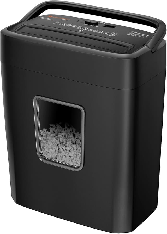 Bonsaii 8-Sheet Cross-Cut Paper Shredder for Home Office, P-4 Security, Shreds Credit Cards, Staples, Paper Clips, Overheat Protection, Easy Jam Clearance, 16L Bin (C261-C NEW): Amazon.co.uk: Stationery & Office Supplies