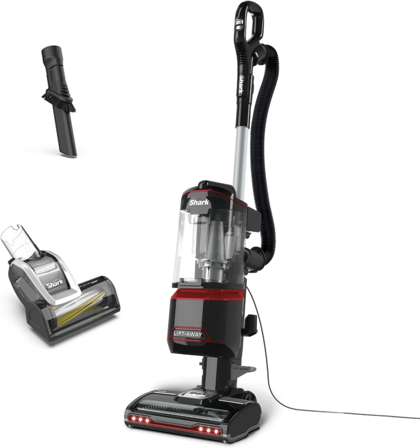 Amazon.co.ukShark Corded Upright Vacuum Cleaner 1.1L with Lift-Away Technology, Pet Model, LED Headlights, Anti-Allergen, 8m Cord, 750W, Pet, Crevice & Multi-Surface Tools, Red/Black, NV602UKT