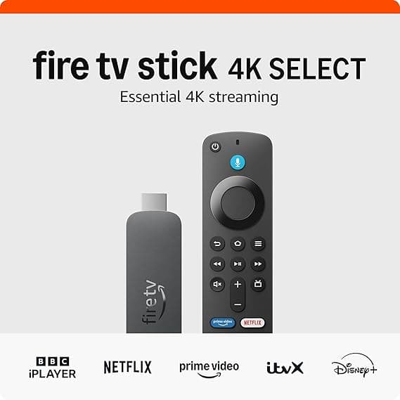 Certified Refurbished Amazon Fire TV Stick 4K Select (newest gen), start streaming in 4K, hundreds of thousands of films and TV episodes, and free & live TV