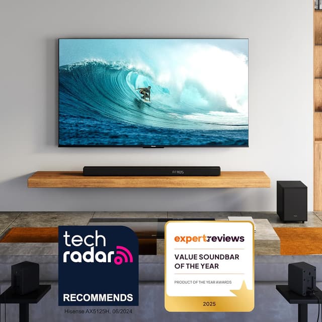 Hisense AX5125H 5.1.2 Channel 500W Dolby Atmos Soundbar with Wireless Subwoofer& Up Firing Speakers& Turly Wireless Rear Speakers : Amazon.co.uk: Electronics & Photo