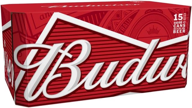 Budweiser Lager Beer Cans, 15 x 440ml