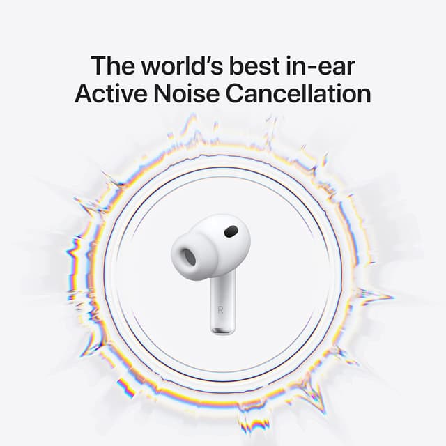 Apple AirPods Pro 3 Wireless Earbuds, Active Noise Cancellation, Live Translation, Heart Rate Sensing, Hearing Aid Feature, Bluetooth Headphones, Spatial Audio, High‑Fidelity Sound, USB‑C Charging