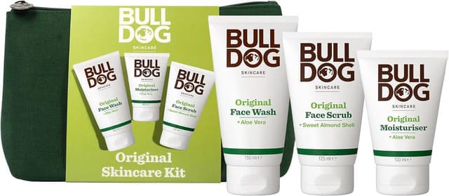 Bulldog Skincare - GiftSet for Men - Mens Grooming giftset - Original Skincare Kit - It includes Original Face Moisturiser, Face Wash and Face Scrub