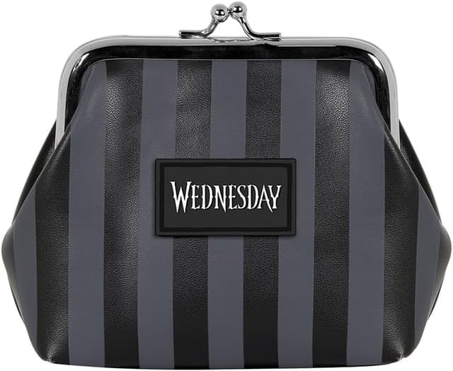 Wednesday Original-Retro Maxi Coin Purse, Black, 13 x 11 cm