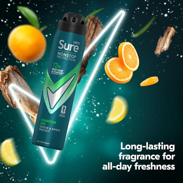 Sure Men Anti-perspirant Deodorant Aerosol Quantum Dry Nonstop Protection 250 ml : Amazon.co.uk: Beauty