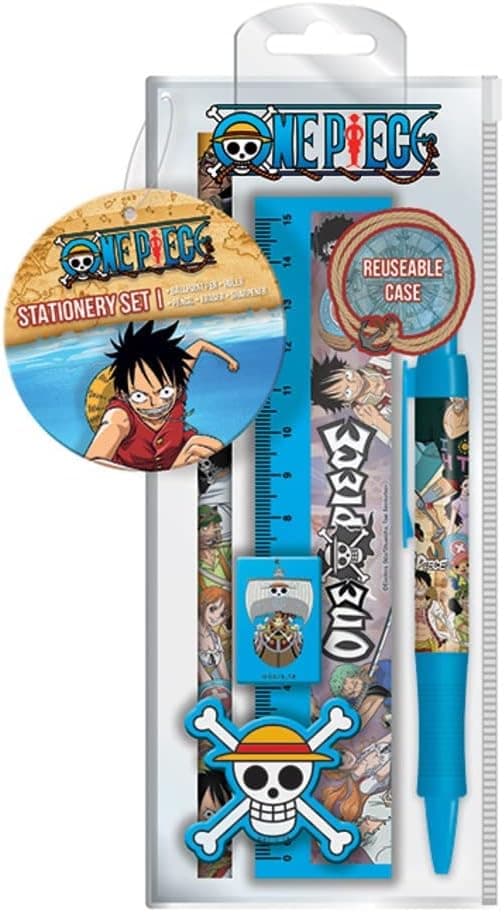 Pyramid International One Piece 5-Piece Stationery Set with Pen, Pencil, Ruler, Pencil Sharpener and Eraser, Stationery Set for Girls, Boys, Men and Women - Official Merchandise : Amazon.co.uk: Stationery & Office Supplies