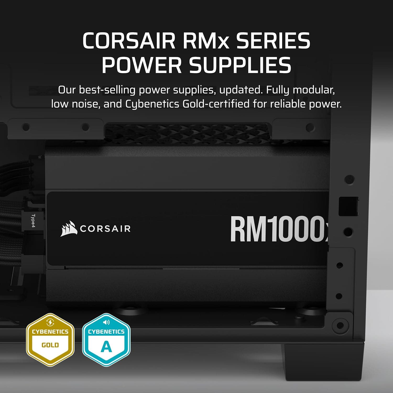 CORSAIR RM1000x Fully Modular Low-Noise ATX Power Supply – ATX 3.1 Compliant – PCIe 5.1 Support – Cybenetics Gold Efficiency – Native 12V-2x6 Connector – Black : Amazon.co.uk: Computers & Accessories