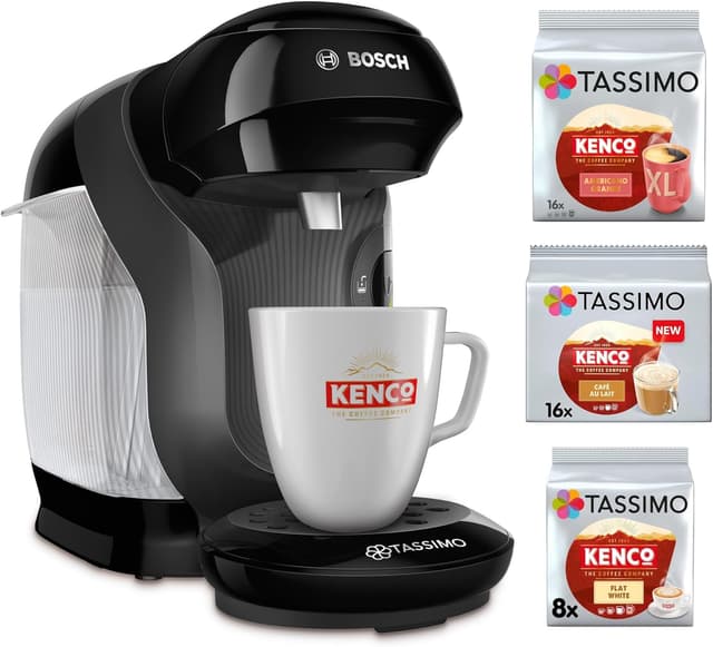 Tassimo by Bosch Style Friendly Pod Coffee Machine with 40 Kenco Drinks Starter Bundle, TAS112EGBC - Black : Amazon.co.uk: Grocery