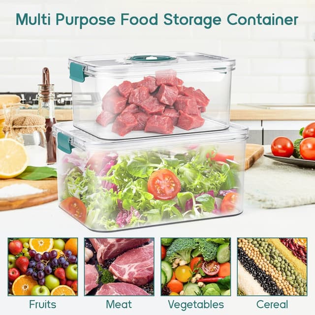 GIOVARA Sealed breads Box Plastic 3 Breads Storage containers, containers Air Tight Bread Box, Bread container to keep it fresh, breads Bins For Kitchen for Pastry, Cookie, Fruit, meat, Veggie : Amazon.co.uk: Home & Kitchen