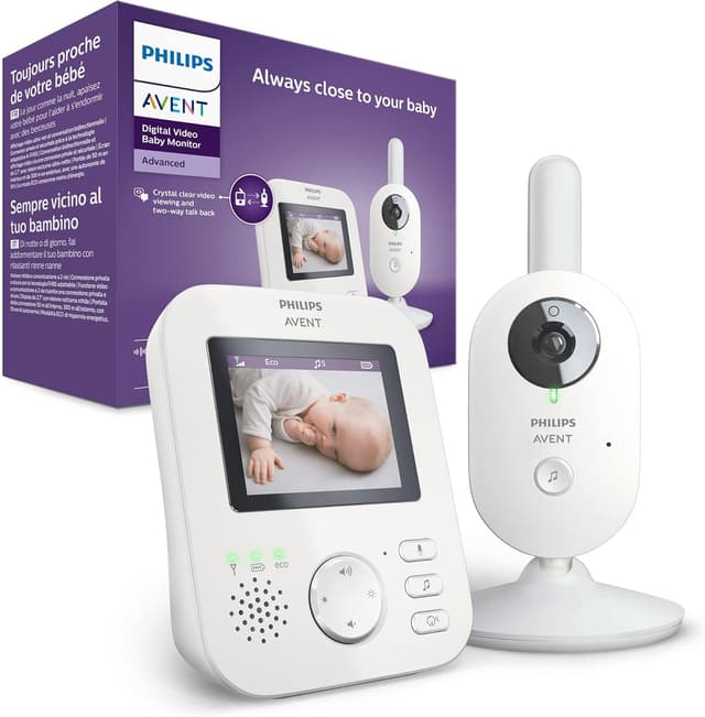 AVENT Philips Video Baby Monitor – Private and secure with A-FHSS technology, 2.7 inch color screen, Soothing lullabies & talkback (Model SCD833/05) : Amazon.co.uk: Baby Products