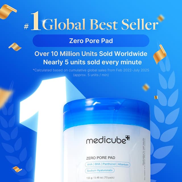 medicube Zero Pore Pads 2.0, Dual-Textured Facial Toner Pads for Exfoliation and Pore Care with 4.5% AHA Lactic Acid & 0.45% BHA Salicylic Acid, Ideal for All Skin Types, Korean Skin Care (70 units) : Amazon.co.uk: Beauty